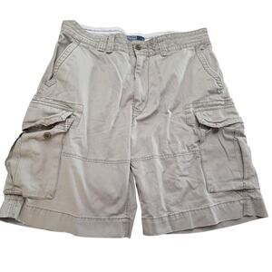 Vtg Polo by Ralph Lauren 36 Khaki Cargo Shorts Men’s Baggy Pockets